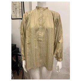 Pierre Cardin-Wrap blouse-Beige,Golden