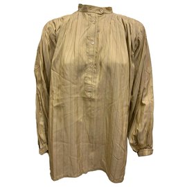 Pierre Cardin-Wrap blouse-Beige,Golden