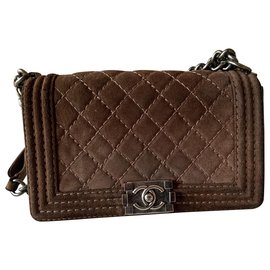 Chanel-borsa chanel boy-Marrone