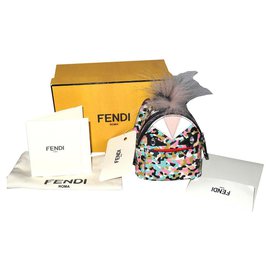 Fendi-Fendi Charm Monster / Keychain leather new box!-Multiple colors