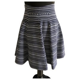 Alaïa-Falda elegante-Azul oscuro