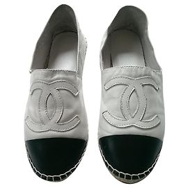 Chanel Espadrilles Schwarz Weiß