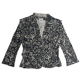 Blazer Moschino Jeans Preto e Branco de Algodão Preto Branco