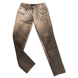 Roberto Cavalli Pantaloni, ghette Beige