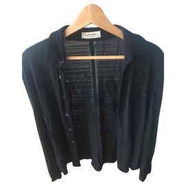 Camicetta Equipment in seta nera M Nero