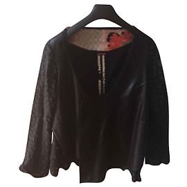 Autre Marque Jaqueta Moloko de couro e algodão preto vermelho marfim Preto Vermelho Fora de branco