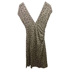 Diane Von Furstenberg-DvF Mula silk jersey dress-Cream,Taupe