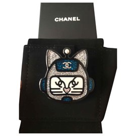 Chanel-Broche Gato Chanel-Azul