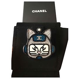 Broche Chat Chanel Bleu