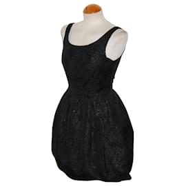 Jack Wills-Black and metallic party dress-Black,Silvery