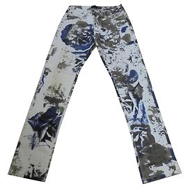 Roberto Cavalli Jeans impressos Justcavalli novo super star star Original com ologram de autenticação Prata Branco Bege Cinza Azul claro