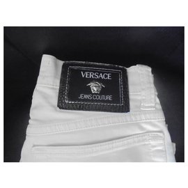 Gianni Versace-Jeans de cintura alta de Versace-Beige