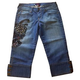 Retero Jeans Kenzo..Mezza gamba tagliata Blu chiaro
