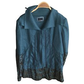 Autre Marque CUT VERSE Wool Jacket Chestnut and Dark Blue Chestnut Dark blue