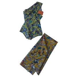Maillot de bain et paréo Hermès impressions " Minéraux " Multicolore