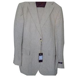 Autre Marque PALENZO COLLEZIONI Summer Suit Linen Light Blue and White White Light blue