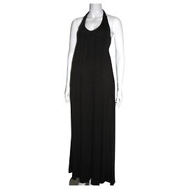 Diane Von Furstenberg Vintage Neckholder Maxikleid Dunkelbraun