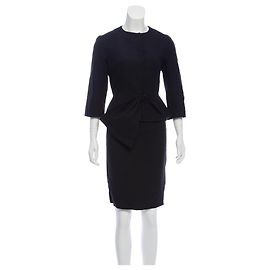 Dior Rockanzug mit Seidenschleife Schwarz