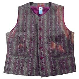 Completo Kenzo Jungle in cotone ricamato beige e rosso scuro Beige Bordò