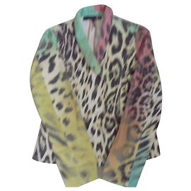 Chaqueta Roberto Cavalli Juscavalli color Eggshell algodón M Blanco roto