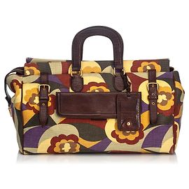 Yves Saint Laurent YSL Multi impresso saco de viagem de lona Multicor