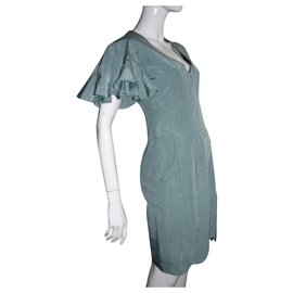 Matthew Williamson-Kleid mit flatternden Ärmeln-Hellgrün