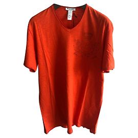 BALMAIN PARIS NEW MEN'S ORANGE T-SHIRT Orange