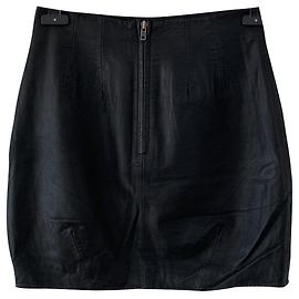 Bel Air mini skirt black leather high waisted Black