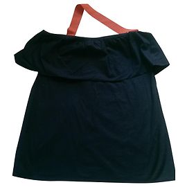Blusa Chloé sem mangas de algodão azul Azul