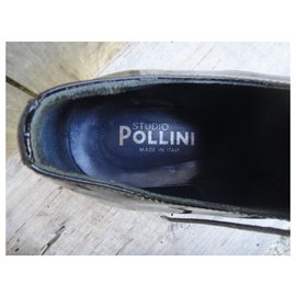 Studio Pollini-derbies vernis Studio Pollini état neuf-Noir