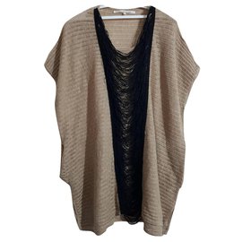 Robe Pull Rachel Roy en Coton et Lin M Multicolore