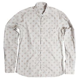 Autre Marque Camisa Aglini de algodão com motivos florais e listras azuis Multicor