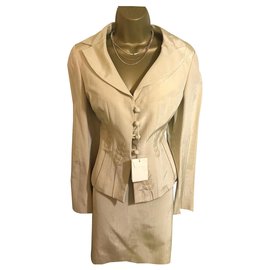 Moschino Cheap And Chic Terno de saia Creme