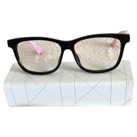 Dior-Sonnenbrille-Schwarz,Pink,Weiß