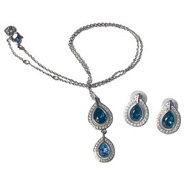 Swarovski-Ensembles de bijoux-Argenté,Bleu