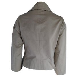 Yohji Yamamoto-Yohji  Yamamoto  Asymmetrical Jacket-Beige,Taupe