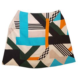 Jupe en coton Msgm Multicolore