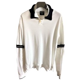 Jean Paul Gaultier-GAULTIER NEW TWIN SET POLOS-White,Dark blue