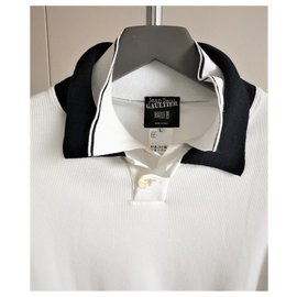 Jean Paul Gaultier-GAULTIER NEW TWIN SET POLOS-White,Dark blue