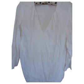 Comptoir Des Cotonniers-Tunika-Bluse-Aus weiß