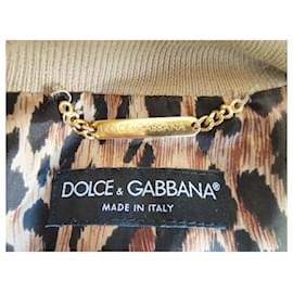 Dolce & Gabbana-Casaco de camurça Dolce & Gabbana-Bege