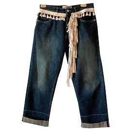 Loewe Embellished denim jeans Blue