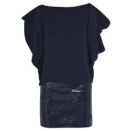 HALSTON HERITAGE DRESS Blue Navy blue