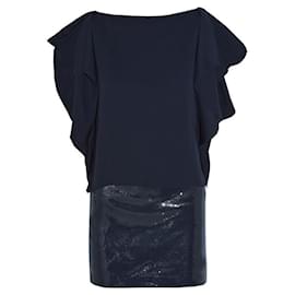ROBE HALSTON HERITAGE Bleu Bleu Marine