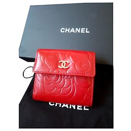 Chanel camelia wallet Red