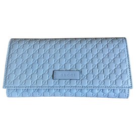 Gucci-Leather Wallet-Blue