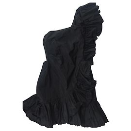 Zara Robe eine Schulter Schwarz