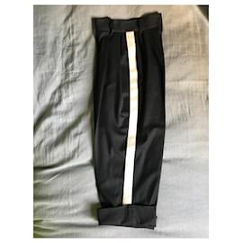 Dolce & Gabbana-Pants, leggings-Black,Eggshell