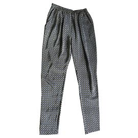 Stella Mc Cartney Calça reta de seda Stella McCartney com franzidos Multicor