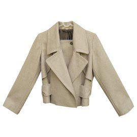 Gucci-chaqueta de lana de gucci, cachemire, angora-Marrón claro